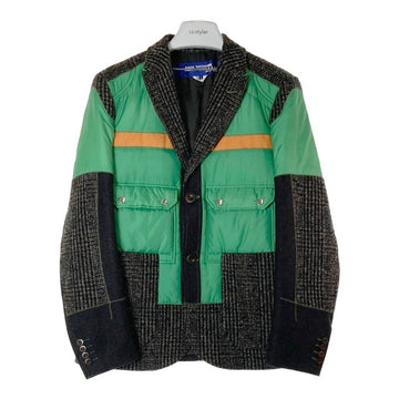 JUNYA WATANABE COMME des GARCONS MAN ジュンヤワタナベ コムデギャルソンマン WF-J008 AD2020 中綿切替 テーラードジャケット グリーン sizeS 瑞穂店