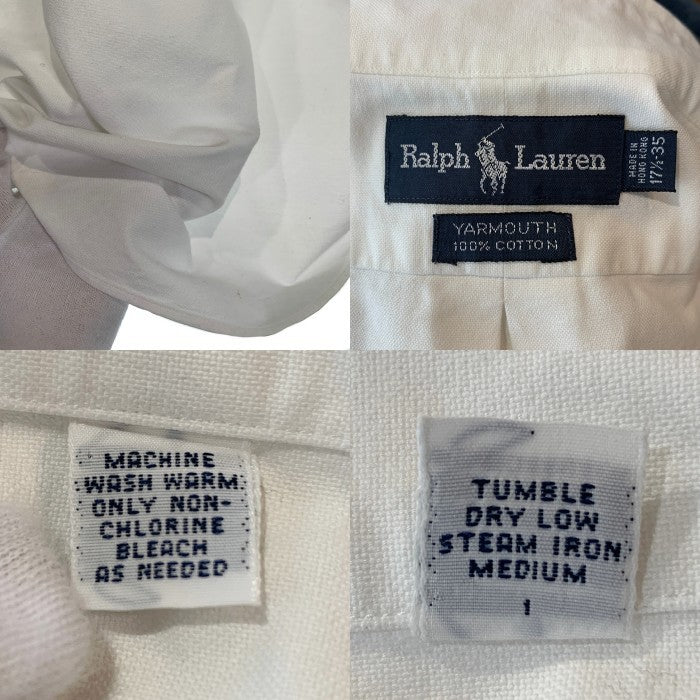 Ralph Lauren ラルフローレン YARMOUTH ボタンダウンシャツ 長袖 ホワイト Size 17 1/2 福生店