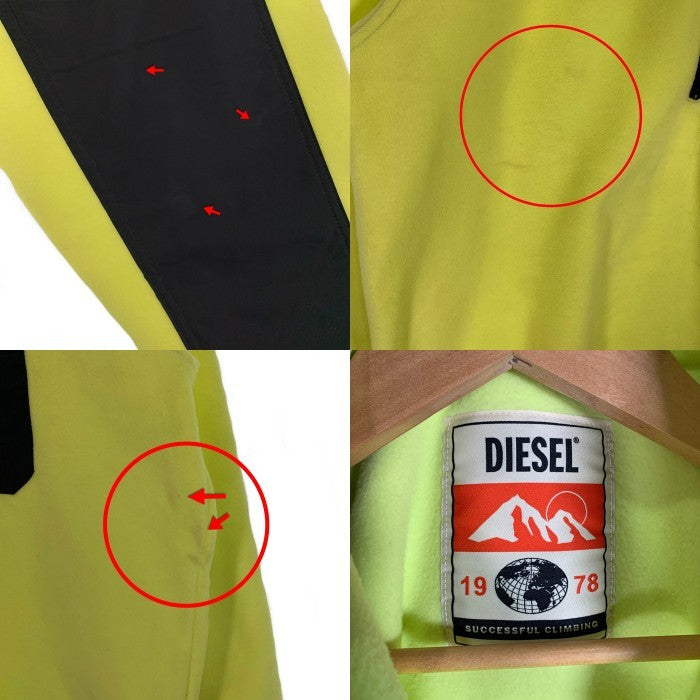DIESEL ディーゼル S-TRAIL ハーフジップ プルオーバーフリースジャケット 蛍光イエロー Size XL 福生店
