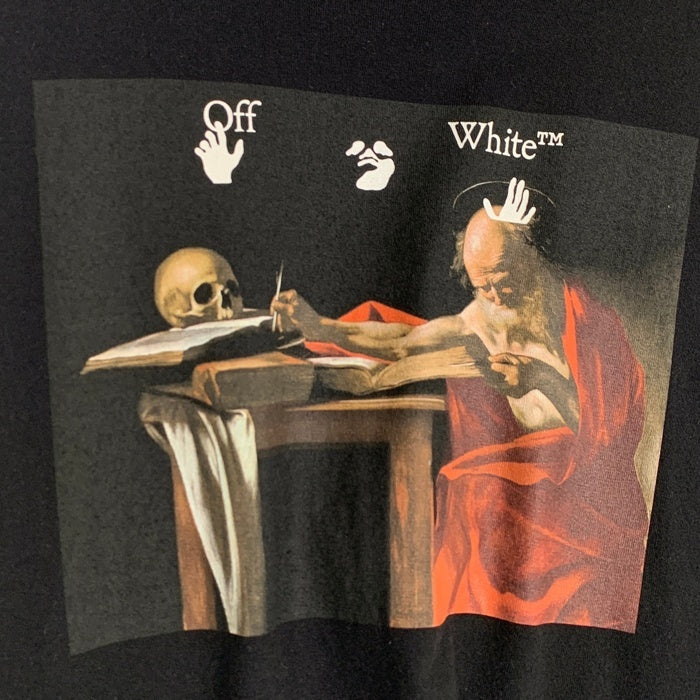 OFF-WHITE オフホワイト Oversized Caravaggio Saint Jerome Writing T-Shirts カラヴァッジョ プリントTシャツ ブラック OMAA027R21JER004 Size L 福生店