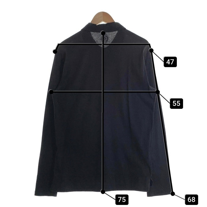 CHROME HEARTS クロムハーツ クロスボールボタン 長袖 ポロシャツ ブラック Size M 福生店