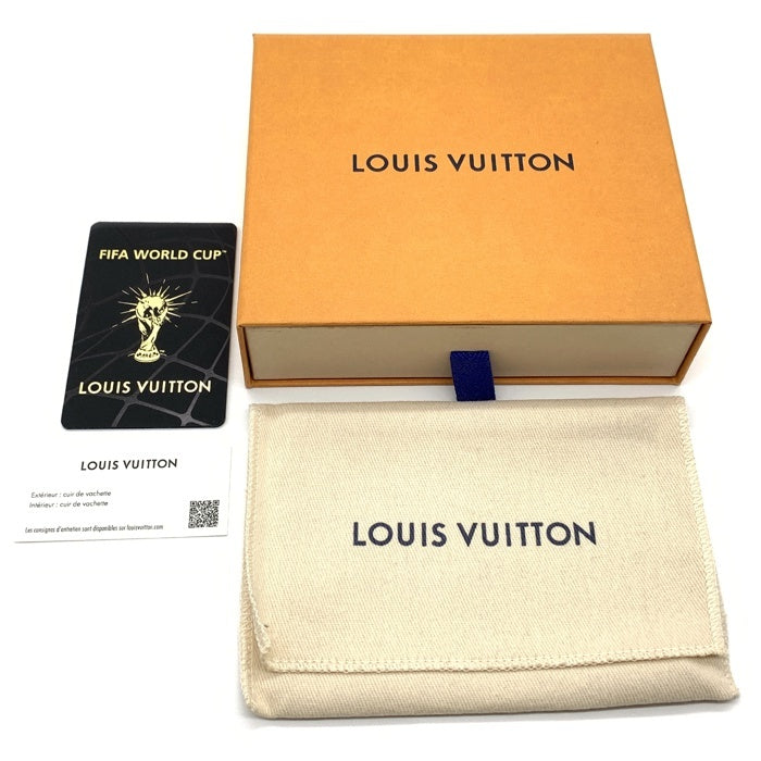 Louis Vuitton ルイヴィトン FIFA WORLD CUP 2022 オーガナイザー ドゥポッシュ レザーカードケース 名刺入れ ブラック ホワイト M81732 福生店