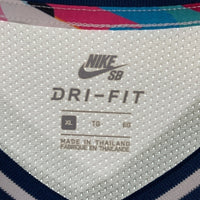 NIKE SB ナイキエスビーUSA V NECK JERSEY QS Tee メッシュ ゲーム 半袖  Tシャツ ホワイト CT6072-100 Size XL 福生店