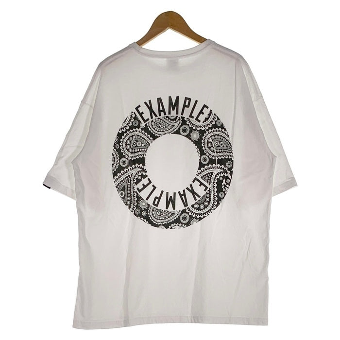EXAMPLE エグザンプル バックバンダナサークルプリント Tシャツ ホワイト Size XL 福生店