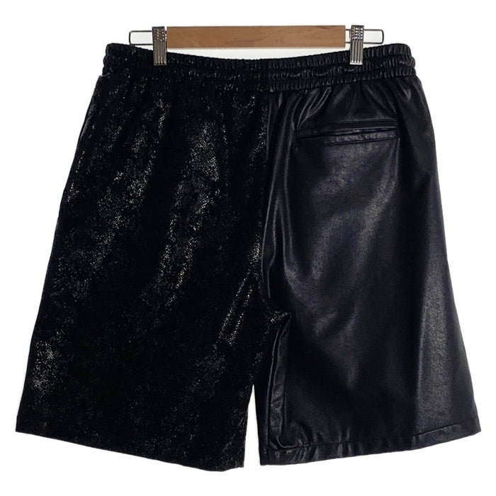 Last Nest ラストネスト Leather Switching Shorts レザースイッチングショーツ ショートパンツ ブラック コットン ポリウレタン Size L 福生店