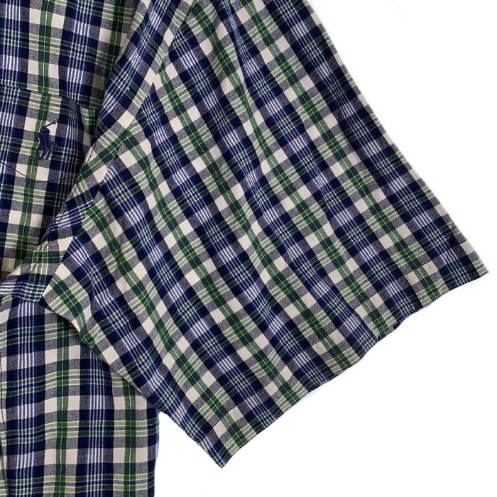 Ralph Lauren ラルフローレン BLAIRE ボタンダウン 半袖チェックシャツ ブルー Size M 福生店
