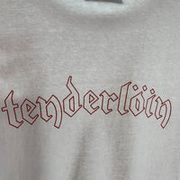 TENDERLOIN テンダーロイン オールドイングリッシュ ロゴプリント ポケット 半袖 Tシャツ ホワイト イングランド製 Size M 福生店