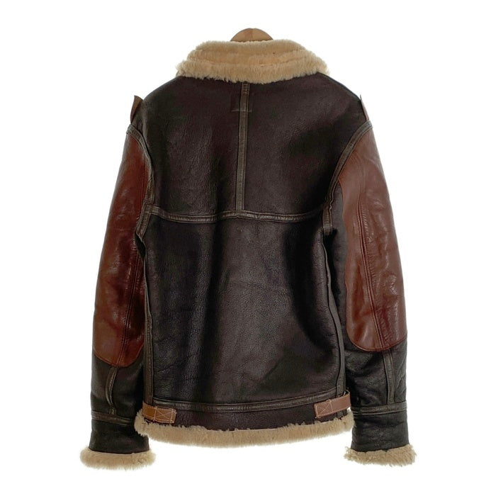 BRANDED BY Orchard Motorcycle オーチャードモーターサイクル B-3 RAGLAN SHEEPSKIN JACKET ムートンジャケット レザー 大戦 ダークブラウン Size 36 福生店