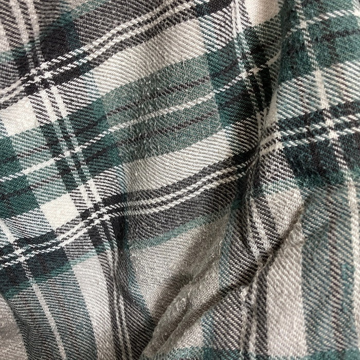 SAUGATUCK ソーガタック プリントネル フード付きシャツ ブルー size- 瑞穂店