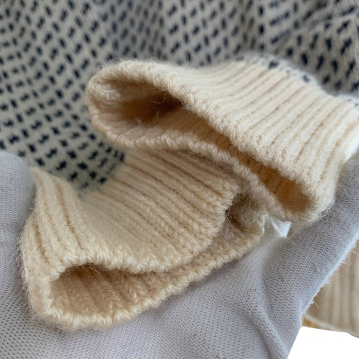 Niffi THE NAUTICAL RANGE ニッフィ ザ ノーティカル レンジ DOVER CREW NECK SWEATER バーズアイ ニット セーター ナチュラル イギリス製 Size S 福生店
