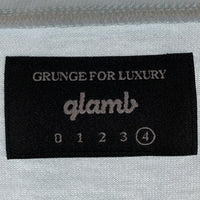 glamb グラム Legend CS レジェンド カットソー プリントTシャツ スカイブルー GB17SM/CS03 Size 4 福生店