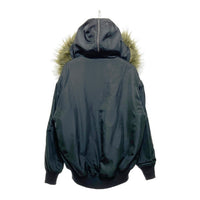 Roger&Raw ロジャーアンドロウ フードファーブルゾン ビッグシルエットファーMA-1 ブラック×カーキ sizeM 瑞穂店