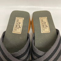 HERMES エルメス フールトゥ ファブリック サンダル グレー size38 瑞穂店