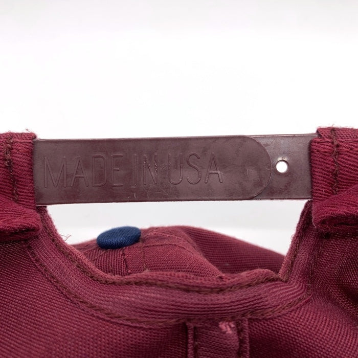 90`s AMERICAN BUREAU OF SHIPPING OWNCO 企業 ツートーン 6パネル キャップ バーガンディー ネイビー USA製 福生店