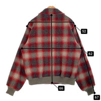 70`s PENDLETON ペンドルトン オンブレチェック  ウールジップアップジャケット レッド USA製 Size M 福生店