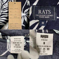 RATS ラッツ 25SS ALOHA S/S SHIRT アロハシャツ 半袖 ネイビー コットン レーヨン 25’RS-0507 Size M 福生店