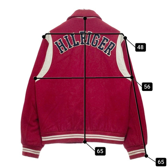 TOMMY HILFIGER トミーヒルフィガー スタジャン ウール×レザー レッド sizeS 瑞穂店