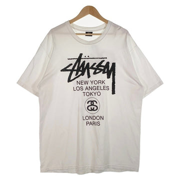 STUSSY ステューシー ワールドツアー プリントTシャツ ホワイト メキシコ製 Size XL 福生店