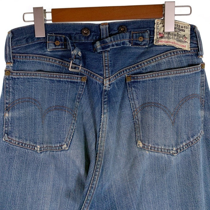 90's Levi's リーバイス 201 ボタン裏555 シンチバック ボタンフライ 赤耳 青耳 セルビッチ デニムパンツ 20201-0020 USA製 Size W34 L36 福生店