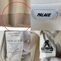 PALACE パレス 17FW Palace Jean 刺繍 クルーネック スウェット ホワイト ピンク ブルー Size L 福生店