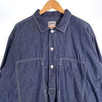 HOUSTON ヒューストン US ARMY シャンブレープルオーバーシャツ インディゴ やや薄手 40964 Size XXL 福生店