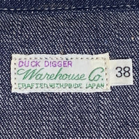 WAREHOUSE ウエアハウス DUCK DIGGER ダックディガー Lot 2186 U.S.ARMY DENIM COVERALL デニムカバーオール インディゴ Size 38 福生店