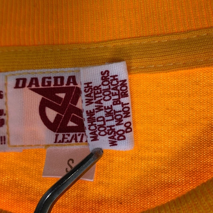 Dagda Leathers ダグダレザーズ プリントTシャツ 袖刺繡 イエロー 旧マッコイ 滝沢氏 1 Size S 福生店