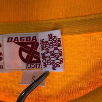 Dagda Leathers ダグダレザーズ プリントTシャツ 袖刺繡 イエロー 旧マッコイ 滝沢氏 1 Size S 福生店