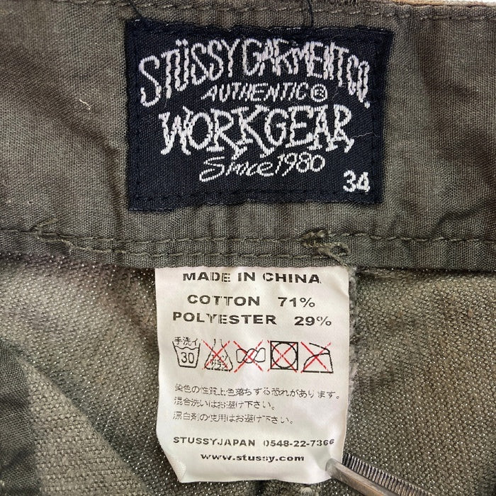 STUSSY ステューシー old オールド workgear デジカモ デジタルカモフラ コーデュロイ カーゴパンツ ベージュ size34 瑞穂店