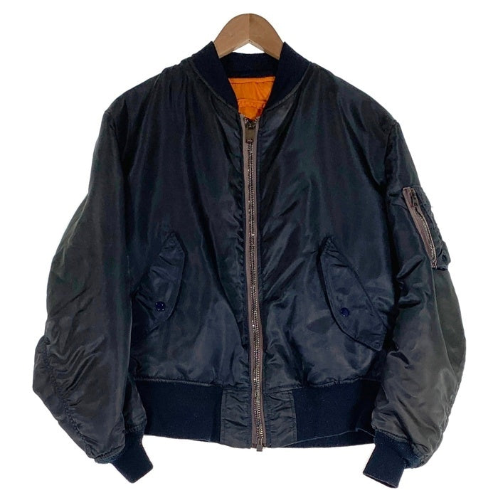 70's CONCORD INDUSTRIES コンコルドインダストリーズ MA-1 ナイロンフライトジャケット ネイビー 8279E Size L 福生店