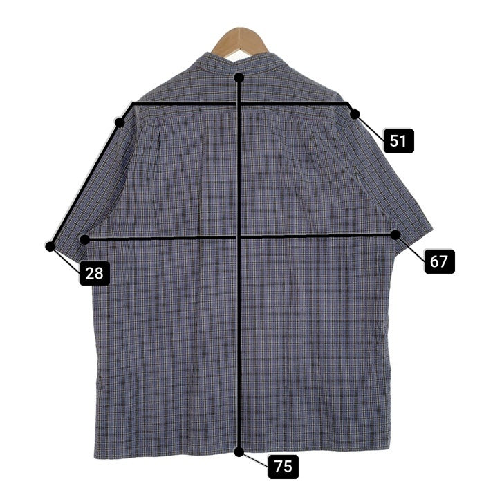 L.L.Bean エルエルビーン シアサッカー コットンチェックシャツ 半袖 ライトブルー 501959 Size XL-TALL 福生店
