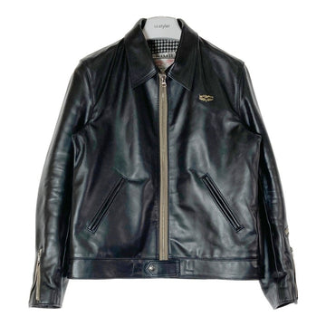 Lewis Leathers ルイスレザー 60T Tight Fit Corsair タイトフィット コルセア 千鳥格子裏地 ベージュジップテープ リアルハイド レザージャケット ブラック size42 瑞穂店