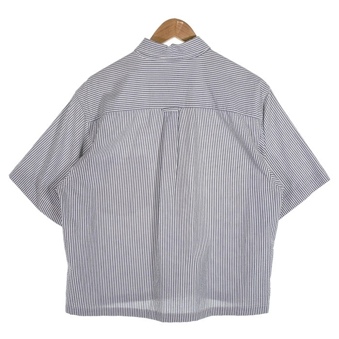 80-90's GAP ギャップ シアサッカー ボタンダウン ストライプシャツ 半袖 ホワイト オールド Size M 福生店
