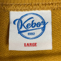 KEBOZ ケボズ ワンポイント刺繍 スウェットトレーナー イエロー sizeL 瑞穂店