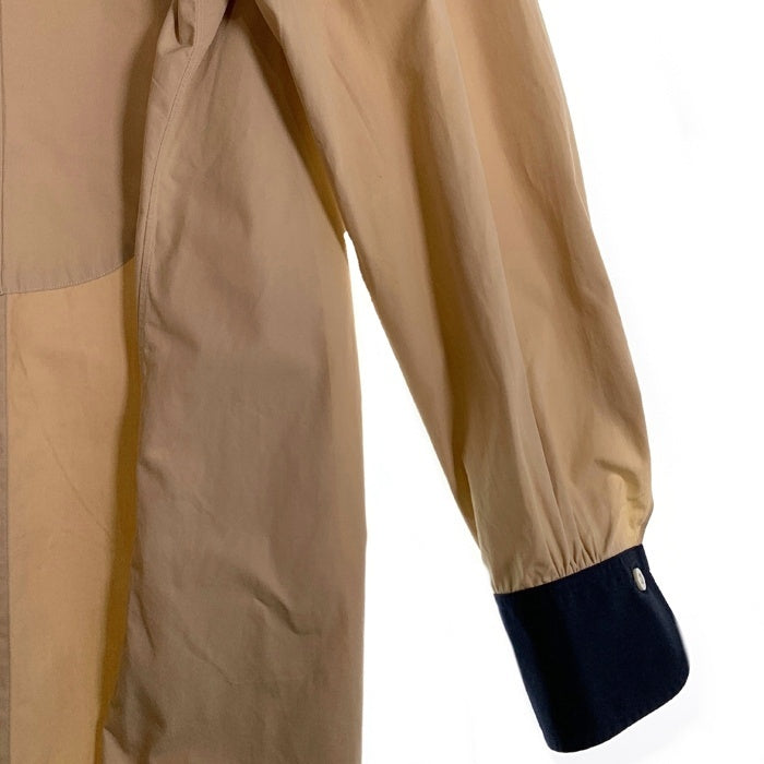 H.S. Equipment ハバーサックエキップメント スタンドカラー コットンシャツ ベージュ ネイビー HSS005 Size 3 福生店