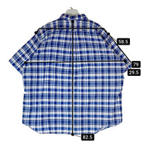 RALPH LAUREN ラルフローレン 半袖 コットン チェック ボタンダウンシャツ ブルー Size2XB 瑞穂店