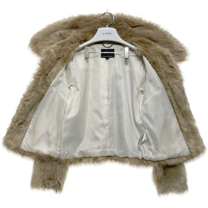 BANANAREPUBLIC バナナリパブリック FAUX FUR SHORT JACKET ファージャケット ブラウン sizeS 瑞穂店