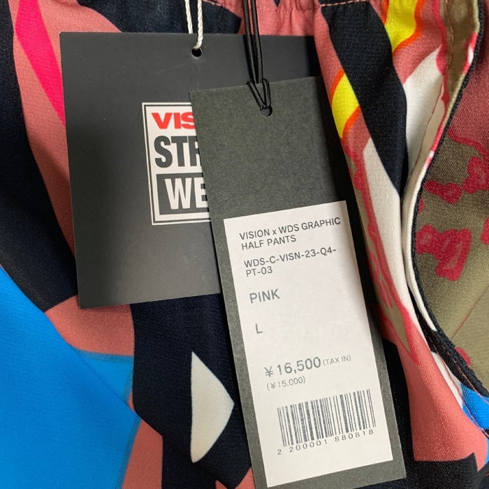 WIND AND SEA ウィンダンシー VISION ヴィジョン GRAPHIC HALF PANTS グラフィックハーフパンツ ピンク WDS-C-VISN-23-Q4-PT-03 Size L 福生店