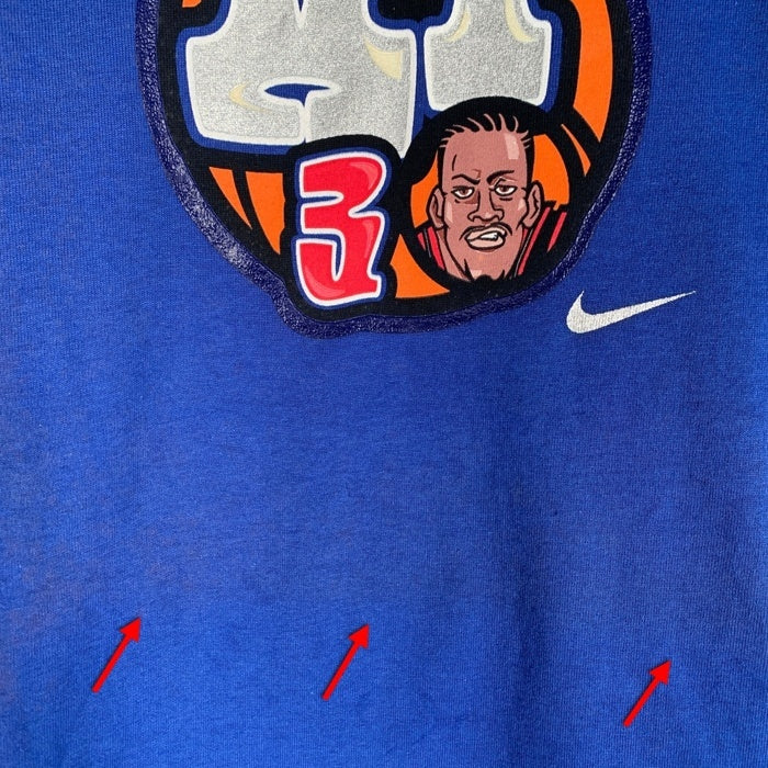 00's NIKE ナイキ Allen Iverson アレン・アイバーソン NBA 半袖 Tシャツ ブルー メキシコ製 Size L 福生店