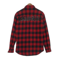 DSQUARED2 ディースクエアード Relax Dan D.B. Shirt バッファローチェックウールシャツ ボタンダウン レッド S71DM0655 S78301 Size 44 福生店