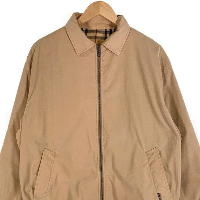 BURBERRY LONDON バーバリーロンドン リバーシブル ジップアップジャケット ベージュ ノバチェック イングランド製 Size M-L 相当 福生店
