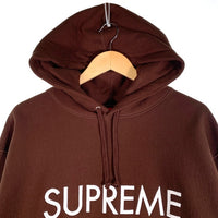 SUPREME シュプリーム 22AW Capital Hooded Sweatshirt キャピタル プルオーバースウェットパーカー ブラウン 刺繡 Size L 福生店