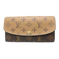 LOUIS VUITTON ルイヴィトン モノグラム・リバース ポルトフォイユ・エミリー 長財布 ベージュ×ブラウン 瑞穂店