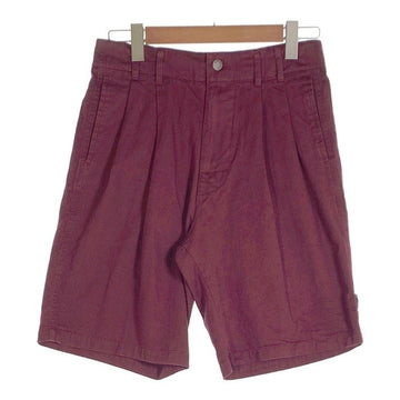 80-90's STUSSY ステューシー コットン 2タック ショートパンツ ボルドー USA製 黒タグ Size 30 福生店