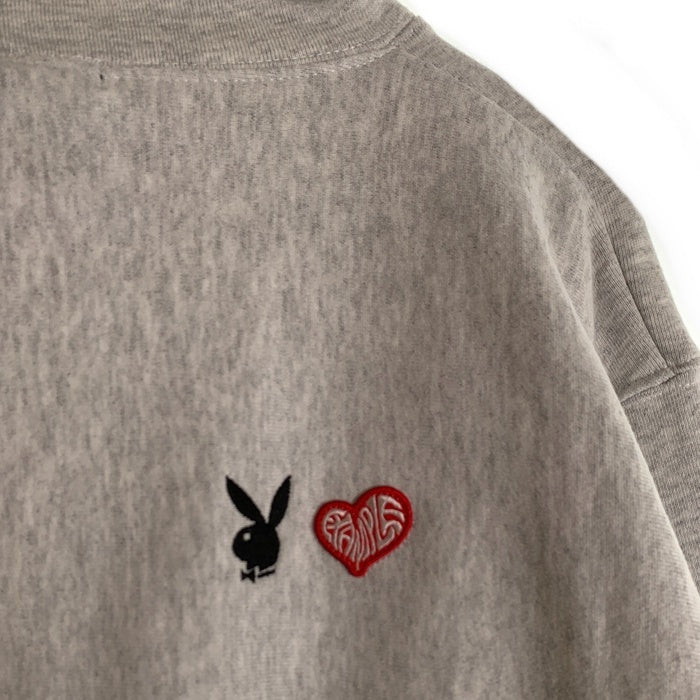 EXAMPLE エグザンプル PLAYBOY プレイボーイ プルオーバー フーディー パーカー アッシュグレー Size XL 福生店