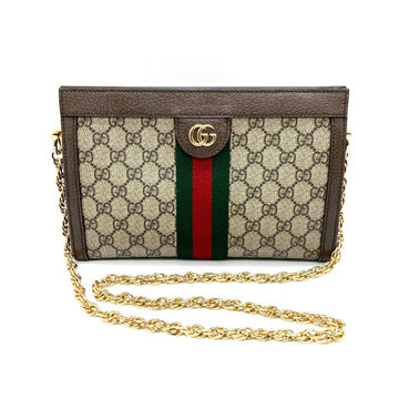 GUCCI グッチ オフィデア スモールチェーン ショルダーバッグ GGスプリーム レザー×PVC 瑞穂店