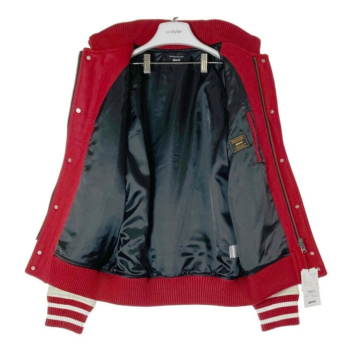 glamb グラム ドンキーカラー レザー ウールスタジャン レッド GB17AT/JKT10 Size 4 瑞穂店