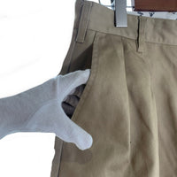 Schott ショット DOUBLE PLEATED T/C SHORTS プリーツ ショート ハーフ パンツ カーキ Size L 福生店