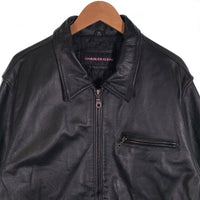 CHARLES KLEIN チャールズ クライン シングル レザージャケット ブラック Size XL 福生店