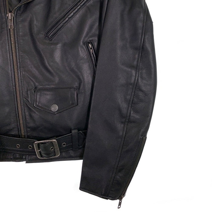 Liugoo Leathers リューグーレザーズ 牛革 本革 SWAP LINER スワップライナー UKクラシック ダブルライダース ジャケット ブラック CW-R-3 Size L 福生店